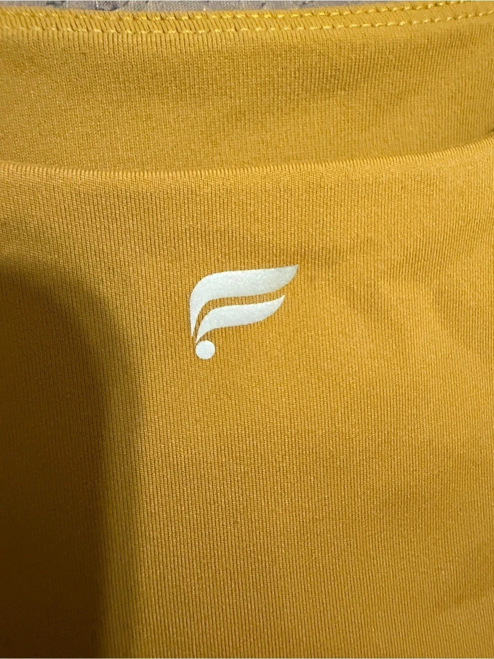 Fabletics Yellow Ruffle Hem Crop Top - Picture 3 of 3